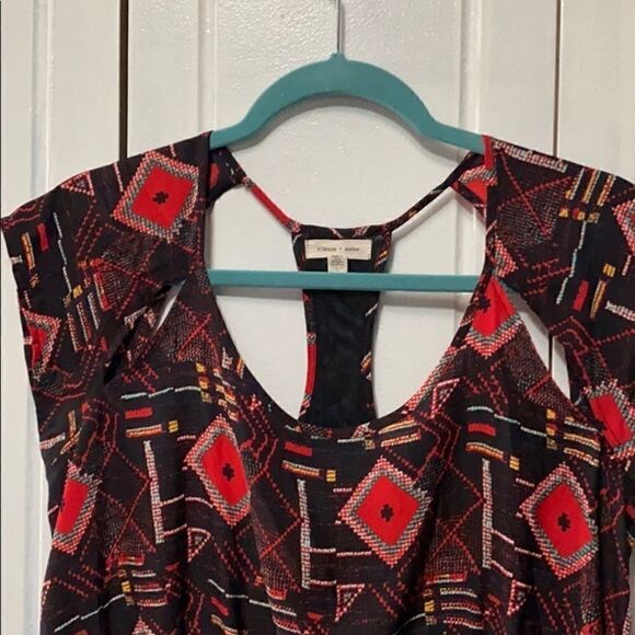 Silence & Noise Dress Print Cap Sleeve  size Large - Picture 2 of 10